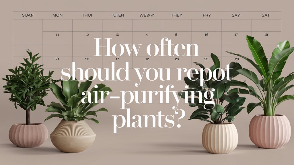 repot air purifying plants regularly